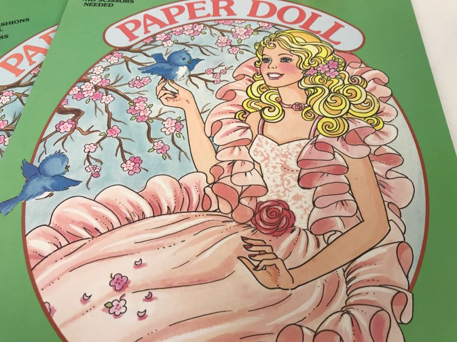 (4) Peachs 'N Cream Barbie Paper Doll Books New Old Stock [Photo 4]