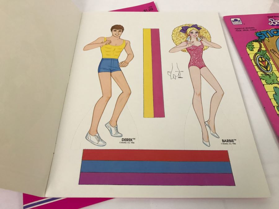 (2) Barbie Rockers Paper Doll Books + (1) Great Shape Barbie Sticker Fun Books New Old Stock [Photo 7]