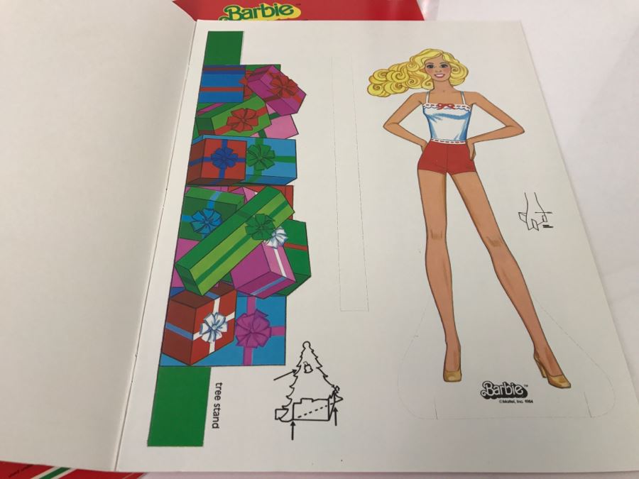 (4) Barbie Christmas Time Paper Doll Books New Old Stock [Photo 7]