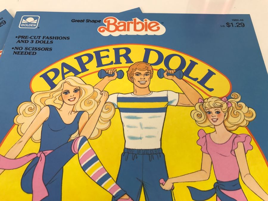 (3) Great Shape Barbie Paper Doll Books New Old Stock