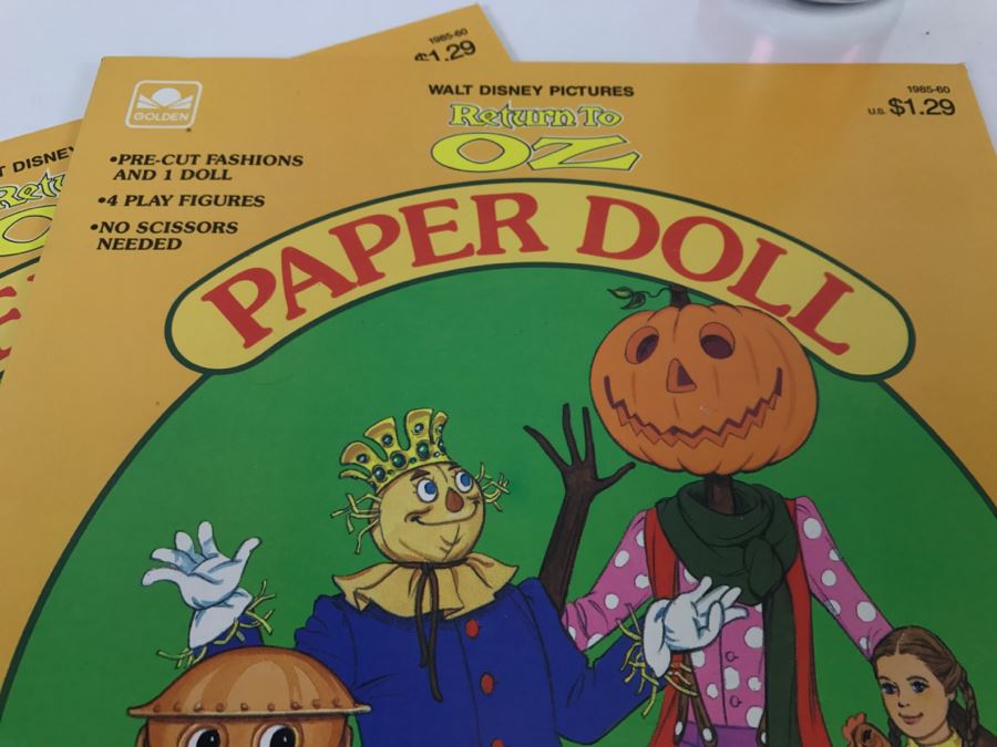 (2) Walt Disney Pictures Return To Oz Paper Doll Books New Old Stock [Photo 3]