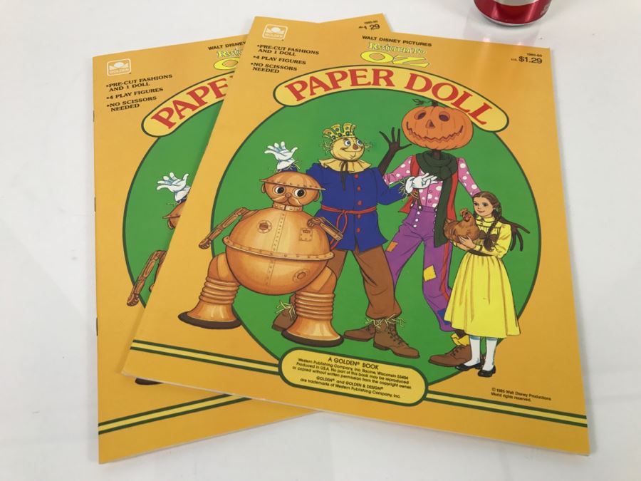 (2) Walt Disney Pictures Return To Oz Paper Doll Books New Old Stock [Photo 1]
