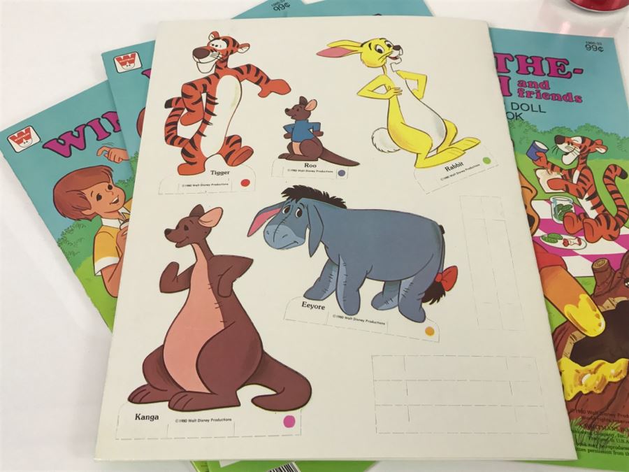 (4) Walt Disney's Winnie-The-Pooh And Friends Paper Doll Books New Old ...