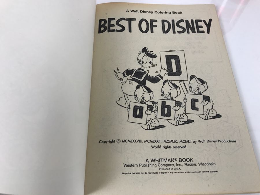 Walt Disney Best Of Disney Coloring Book New Old Stock [Photo 6]