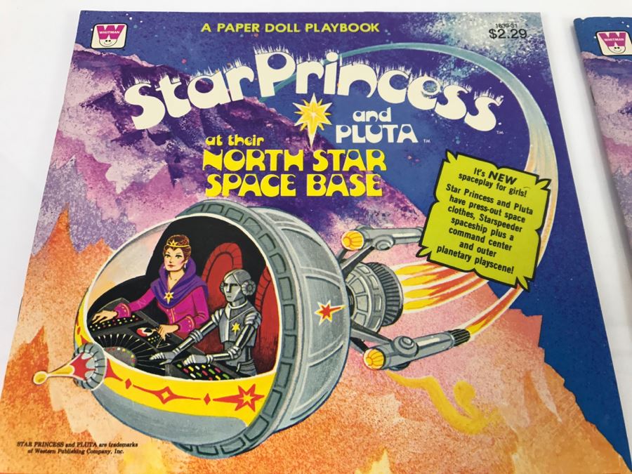 (2) Star Princess And Pluta At The North Star Space Base Paper Doll Books New Old Stock [Photo 3]