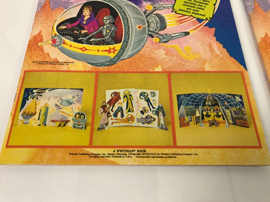 (2) Star Princess And Pluta At The North Star Space Base Paper Doll Books New Old Stock [Photo 4]