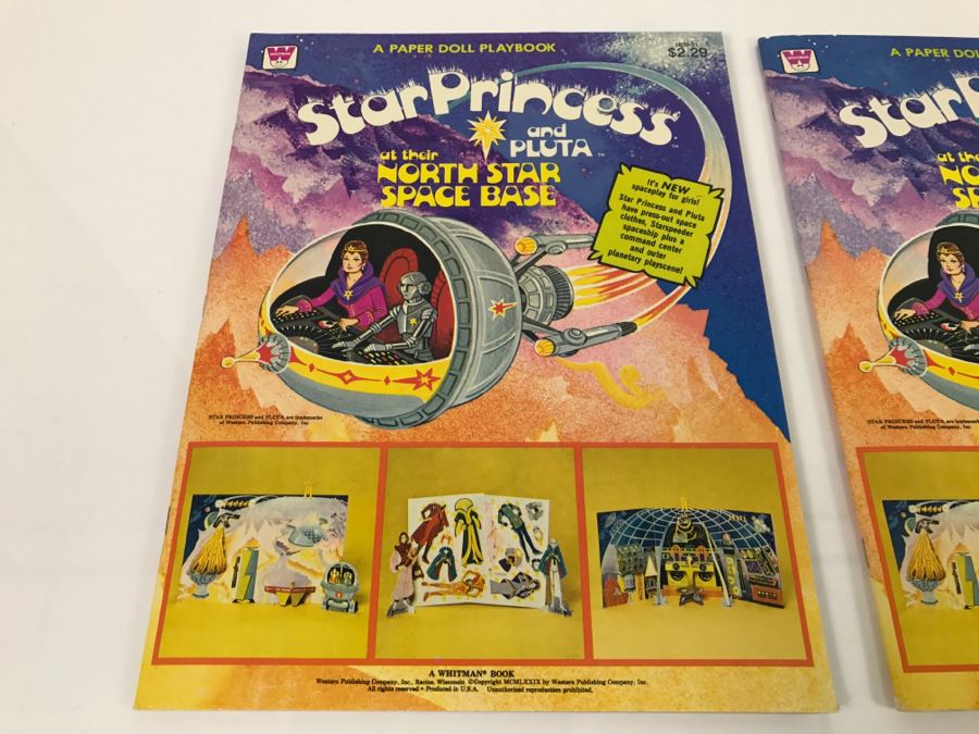 (2) Star Princess And Pluta At The North Star Space Base Paper Doll Books New Old Stock [Photo 2]