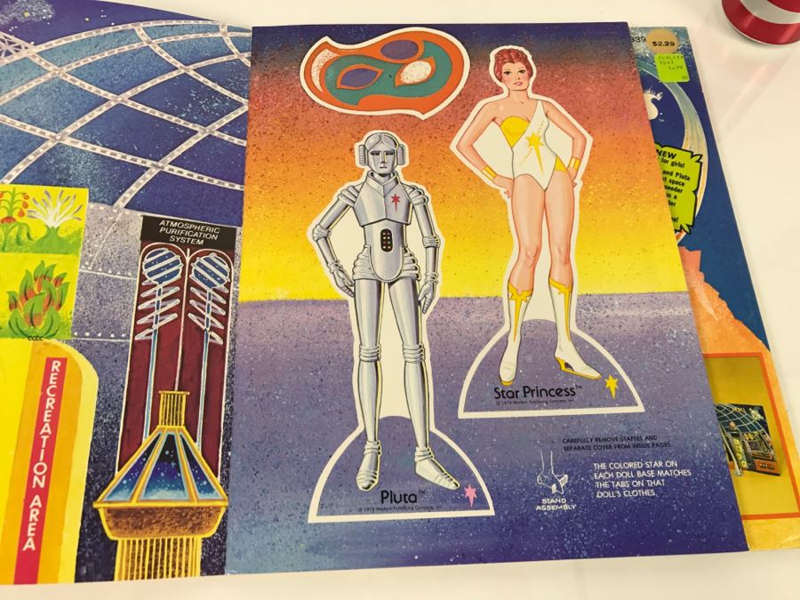 (2) Star Princess And Pluta At The North Star Space Base Paper Doll Books New Old Stock [Photo 10]