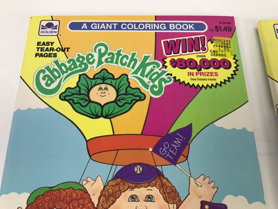 (2) Cabbage Patch Kids Giant Coloring Book New Old Stock [Photo 3]