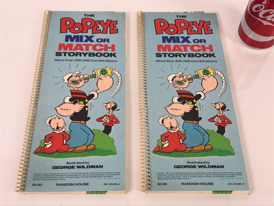 (2) The Popeye Mix Or Match Storybook 1981 First Edition [Photo 1]
