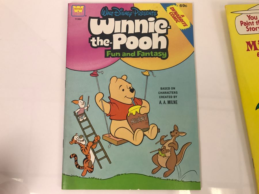 (10) Vintage Coloring And Activity Books Winnie The Pooh, Walt Disney's Mickey Mouse And Goofy, Minnie Mouse, Walt Disney's Storybook Friends, Goofy New Old Stock [Photo 2]