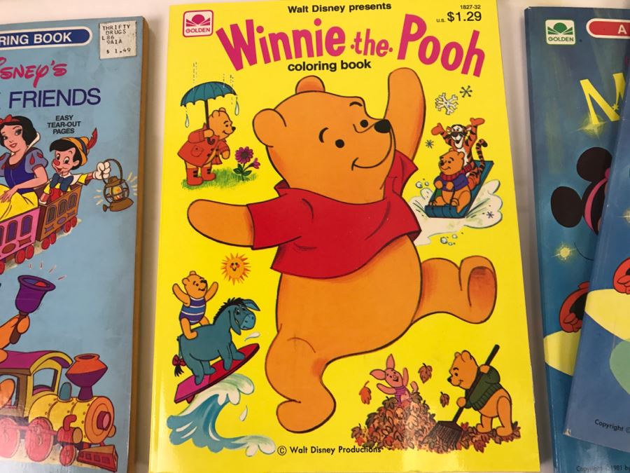 (10) Vintage Coloring And Activity Books Winnie The Pooh, Walt Disney's Mickey Mouse And Goofy, Minnie Mouse, Walt Disney's Storybook Friends, Goofy New Old Stock [Photo 8]