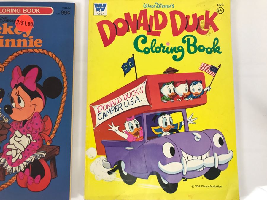 (8) Vintage Color, Activity Sticker Books Walt Disney's Alice In Wonderland, Winnie-The-Pooh, Donald Duck, Goofy, Beauty And The Beast, Disney Babies New Old Stock [Photo 7]