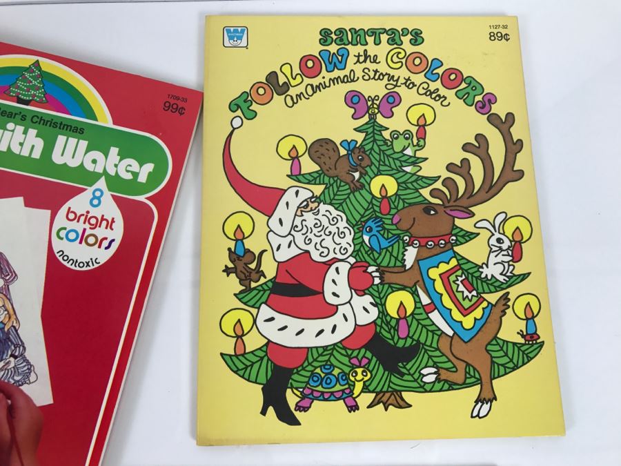 (12) Vintage Christmas Coloring Books Hello Kitty New Old Stock [Photo 6]