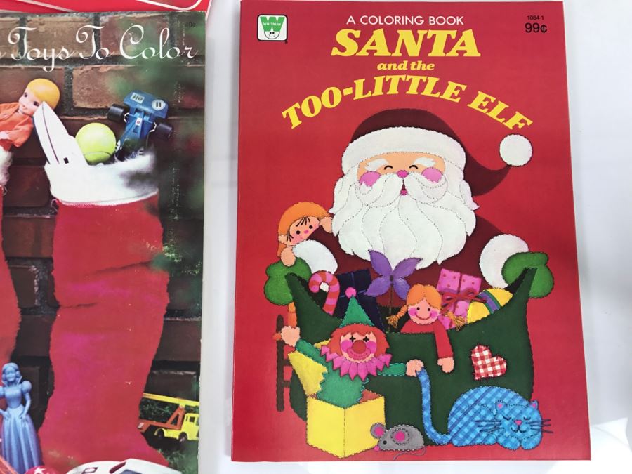 (12) Vintage Christmas Coloring Books Hello Kitty New Old Stock [Photo 7]