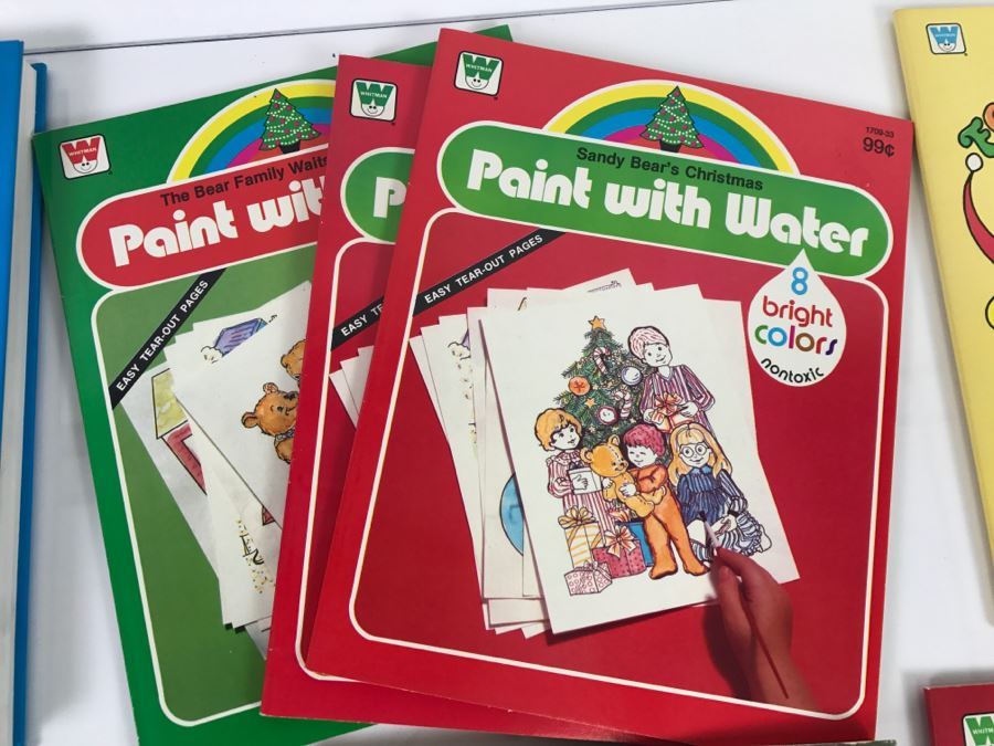 (12) Vintage Christmas Coloring Books Hello Kitty New Old Stock [Photo 5]