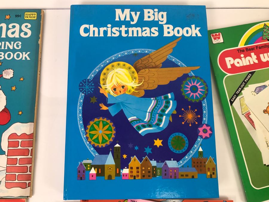 (12) Vintage Christmas Coloring Books Hello Kitty New Old Stock [Photo 3]