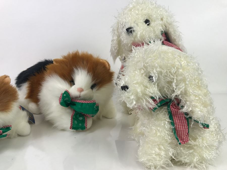 (4) The Gingham Dog And The Calico Cat Plush Toy Animals New With Tags [Photo 4]