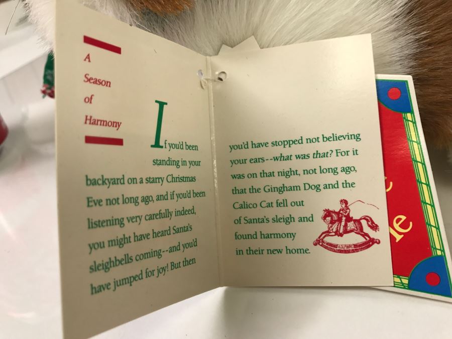 (4) The Gingham Dog And The Calico Cat Plush Toy Animals New With Tags [Photo 6]