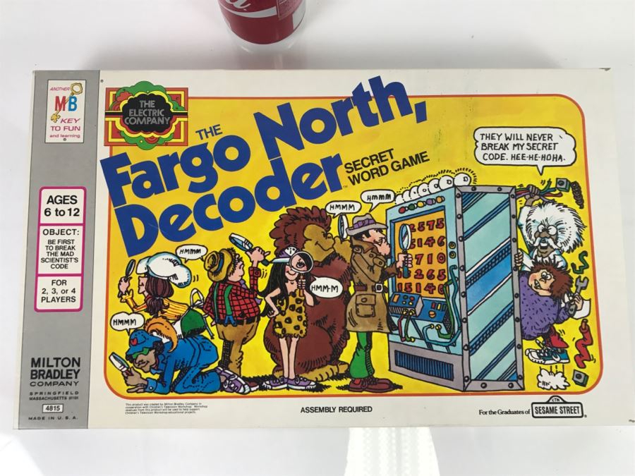 Milton Bradley MB The Electric Company The Fargo North, Decoder Secret Word Game New Old Stock [Photo 1]