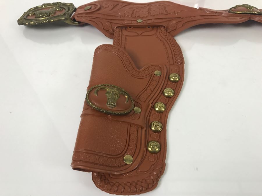 Vintage 1978 CBS Toys Double Cap Gun Holster Kids Belt [Photo 4]