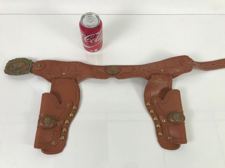 Vintage 1978 CBS Toys Double Cap Gun Holster Kids Belt [Photo 6]