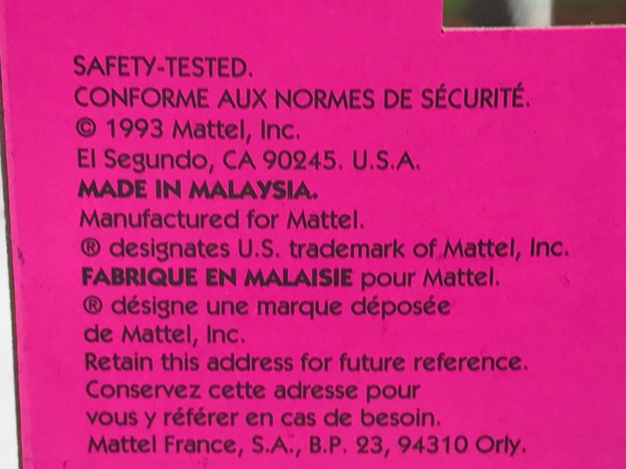 Vintage 1993 Mickey's Toontown Stacie Barbie Doll Mattel 11587 New Old Stock [Photo 8]