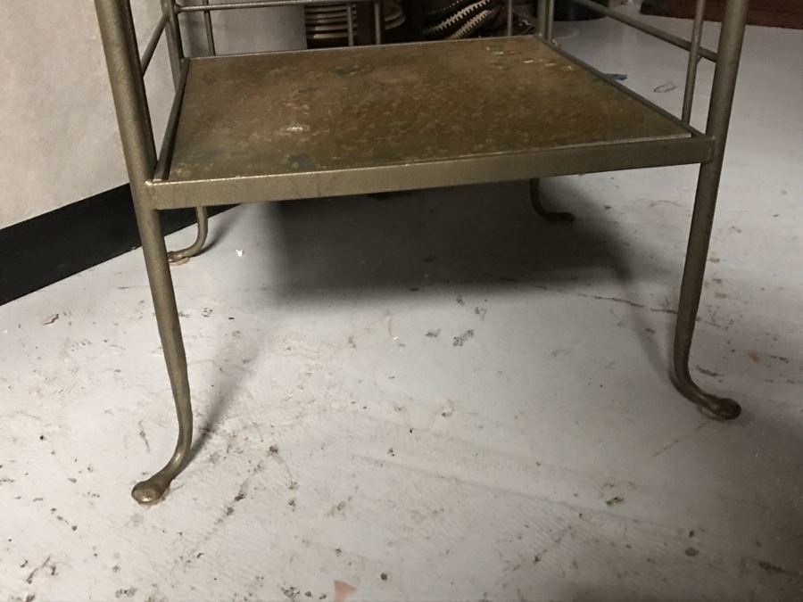 Metal And Stone Etagere 4-Shelf Case Bookcase - 1'7'W X 1'6'D X 6'5'H [Photo 5]