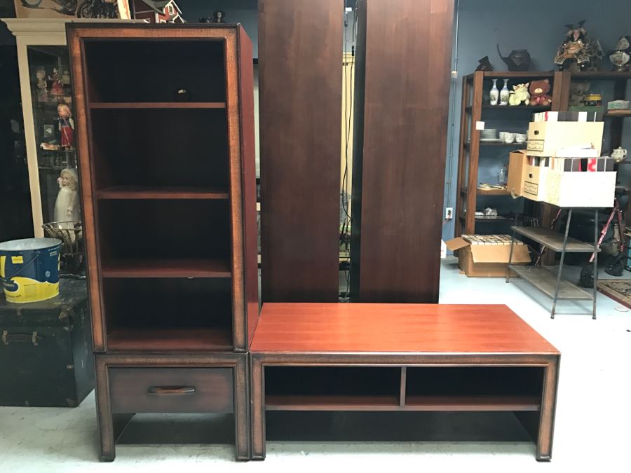 South Cone Trading Co 3-Piece Wooden Entertainment Center TV Stand Coffee Table Bookcase [Photo 9]