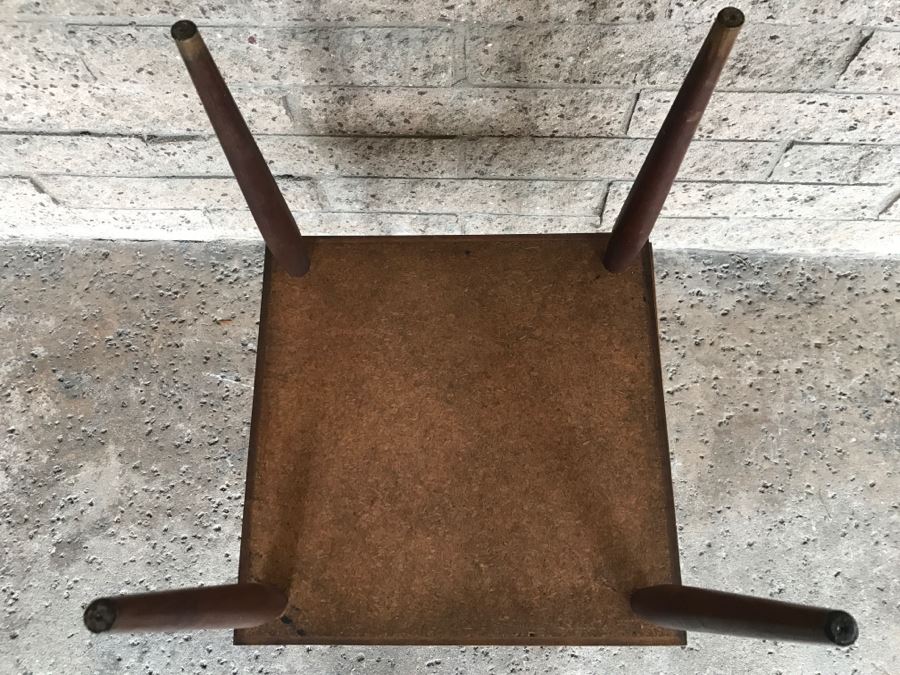 Pair Of Mid-Century Modern Tile Top Side Tables - 1'5'W X 1'5'D X 1'4'H Each [Photo 7]
