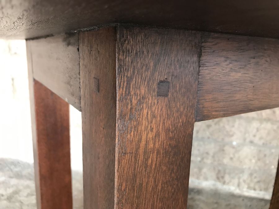 Pair Of Heavy Solid Wood Modern Side Tables Well Crafted - 2'1'W X 2'1'D X 2'1'H Each [Photo 8]