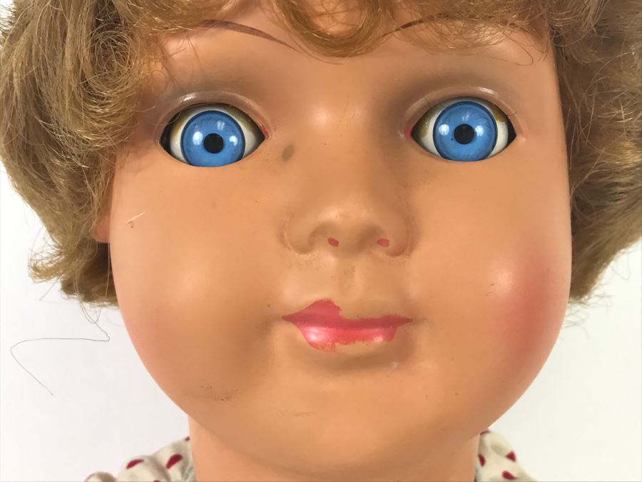 Vintage Plastic Doll With Blue Eyes [Photo 2]