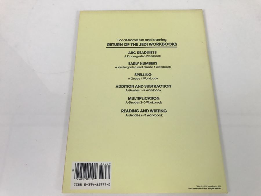 Star Wars Return Of The Jedi Reading And Writing Grades 2-3 Workbook 1983 New Old Stock [Photo 4]