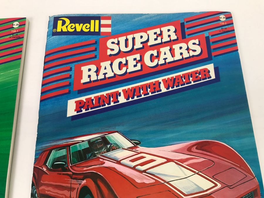 Revell Super Race Cars And Super Trucks Paint With Water Books 1983 New Old Stock [Photo 3]