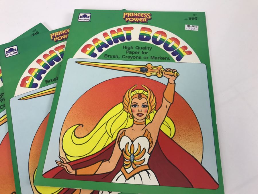 (4) Princess Of Power Paint Books 1985 New Old Stock [Photo 2]