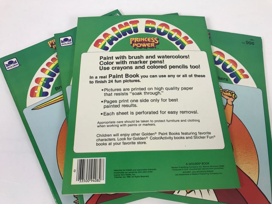 (4) Princess Of Power Paint Books 1985 New Old Stock [Photo 5]