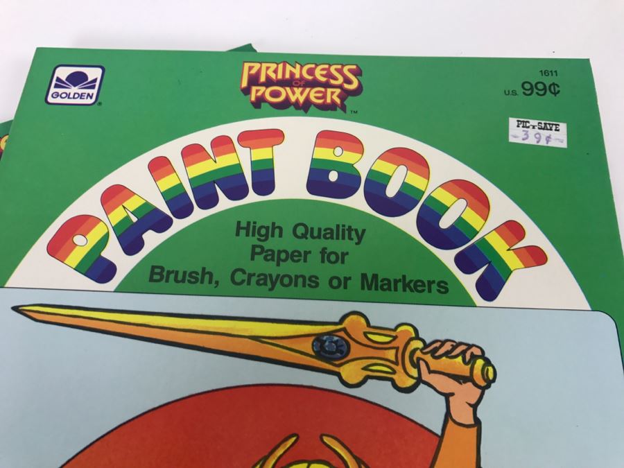 (4) Princess Of Power Paint Books 1985 New Old Stock [Photo 3]
