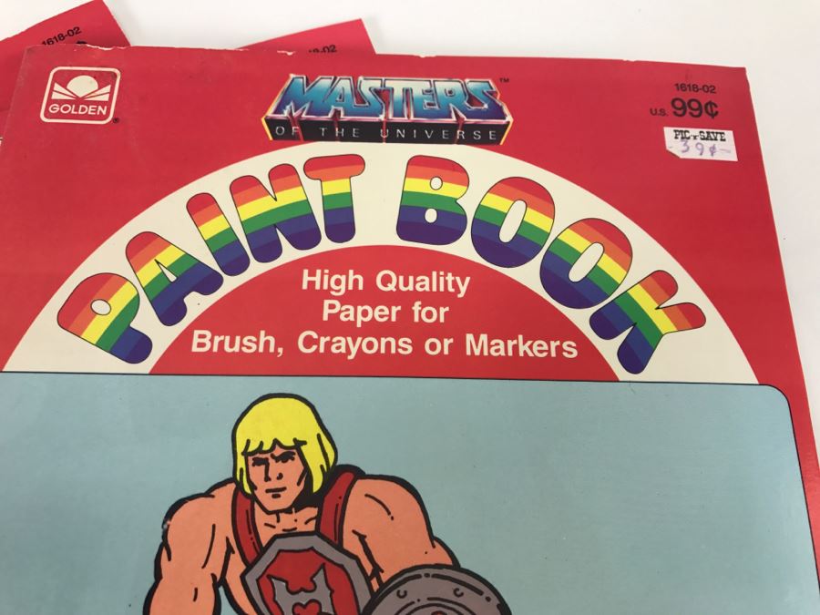 (4) Masters Of The Universe Paint Books 1985 New Old Stock [Photo 3]