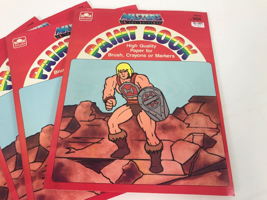 (4) Masters Of The Universe Paint Books 1985 New Old Stock [Photo 2]