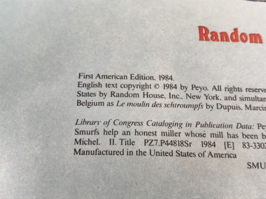 Pair Of Smurf Books: The Smurfs And The Miller, The Smurfs And The Toyshop 1984 By Peyo First Edition [Photo 8]