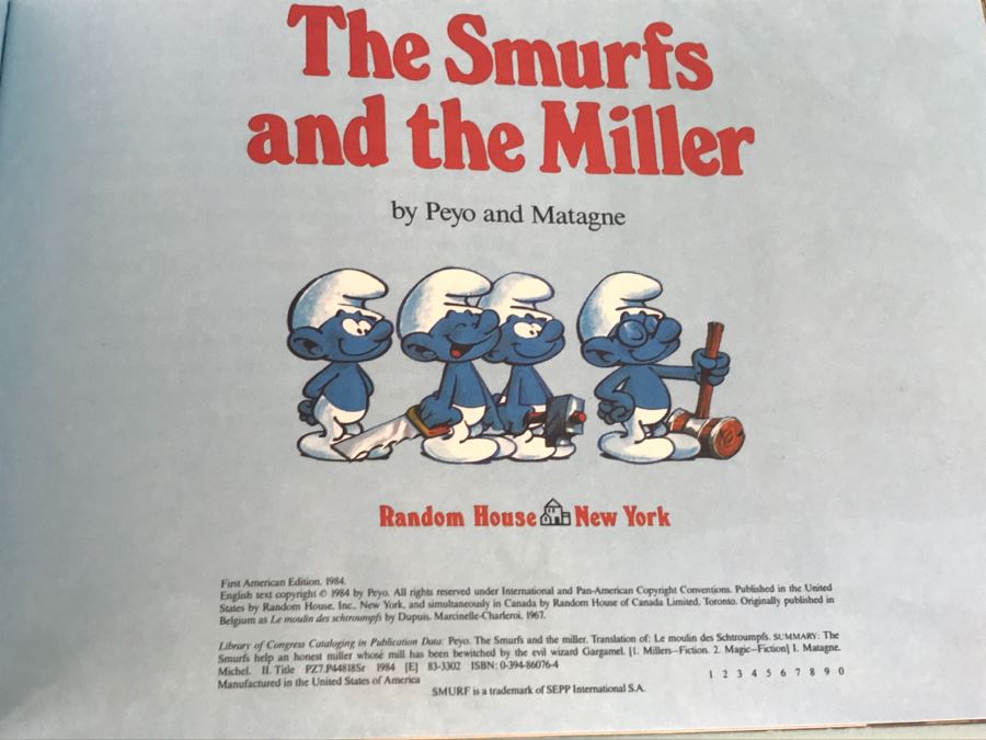Pair Of Smurf Books: The Smurfs And The Miller, The Smurfs And The Toyshop 1984 By Peyo First Edition [Photo 6]
