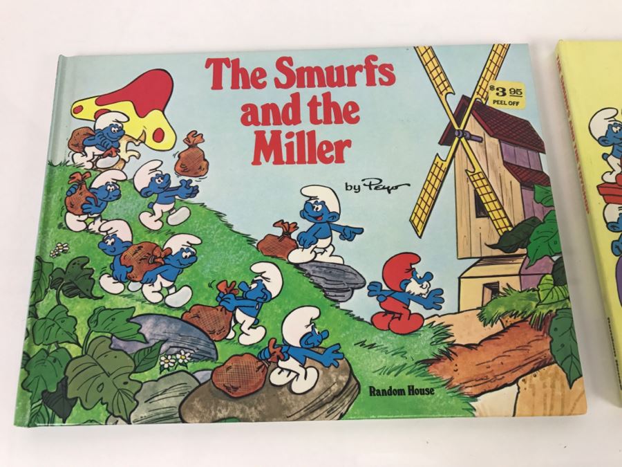 Pair Of Smurf Books: The Smurfs And The Miller, The Smurfs And The Toyshop 1984 By Peyo First Edition [Photo 2]