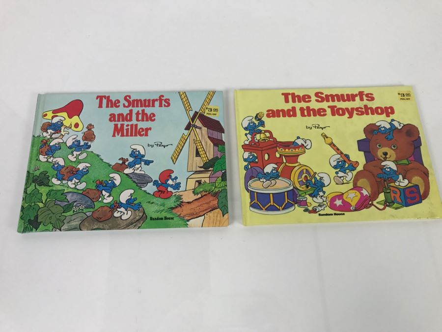 Pair Of Smurf Books: The Smurfs And The Miller, The Smurfs And The Toyshop 1984 By Peyo First Edition