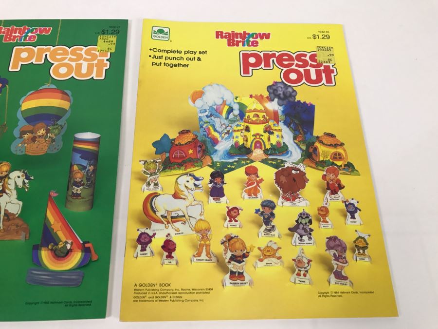 Pair Of Rainbow Brite Press-Out Books 1985 New Old Stock [Photo 6]