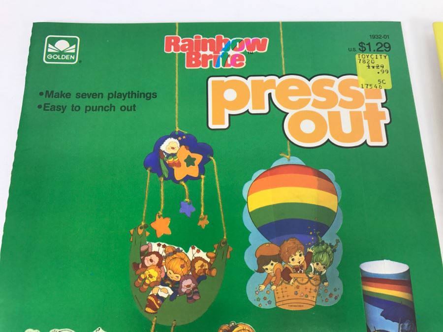 Pair Of Rainbow Brite Press-Out Books 1985 New Old Stock [Photo 3]