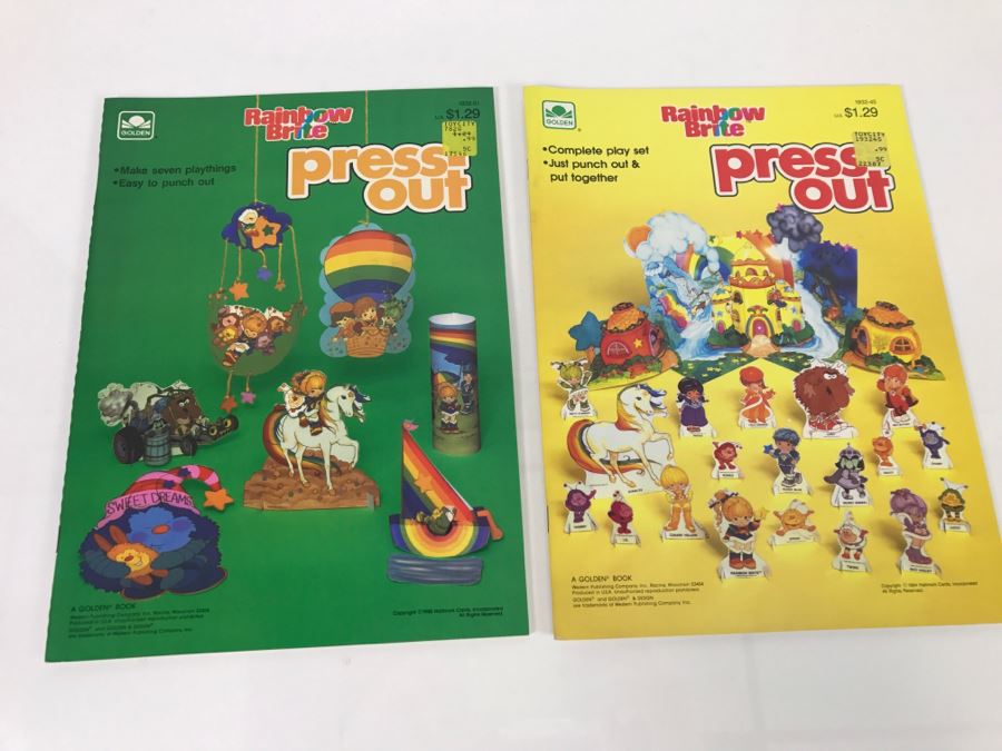 Pair Of Rainbow Brite Press-Out Books 1985 New Old Stock [Photo 1]