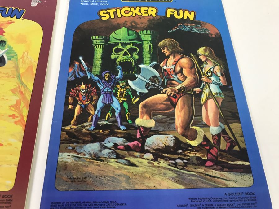 (2) Masters Of The Universe Sticker Fun Books Mattel 1982 1983 New Old Stock [Photo 9]