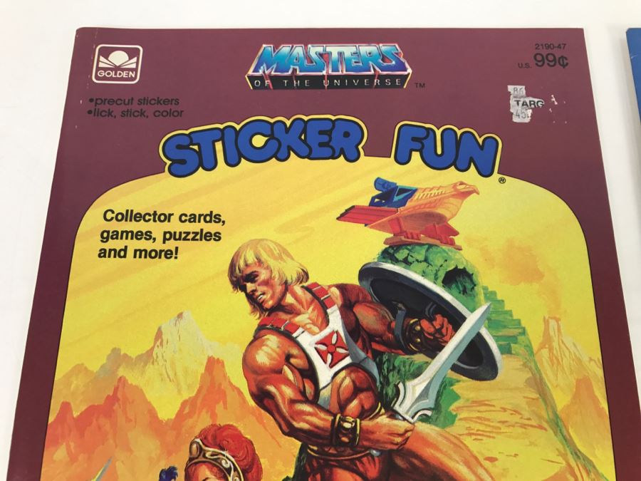 (2) Masters Of The Universe Sticker Fun Books Mattel 1982 1983 New Old Stock [Photo 3]