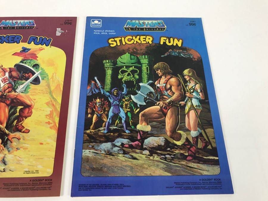 (2) Masters Of The Universe Sticker Fun Books Mattel 1982 1983 New Old Stock [Photo 7]
