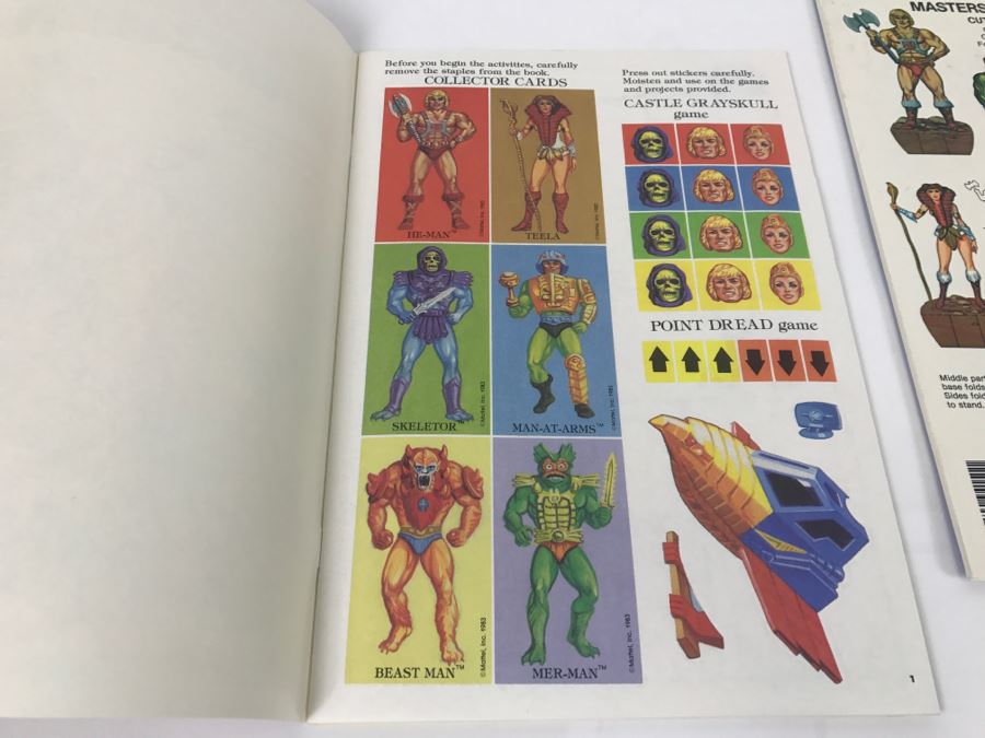 (2) Masters Of The Universe Sticker Fun Books Mattel 1982 1983 New Old Stock [Photo 14]